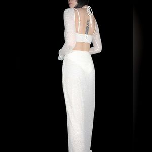 Oh Polly Champel Embellished Cowl Neck Maxi Dress